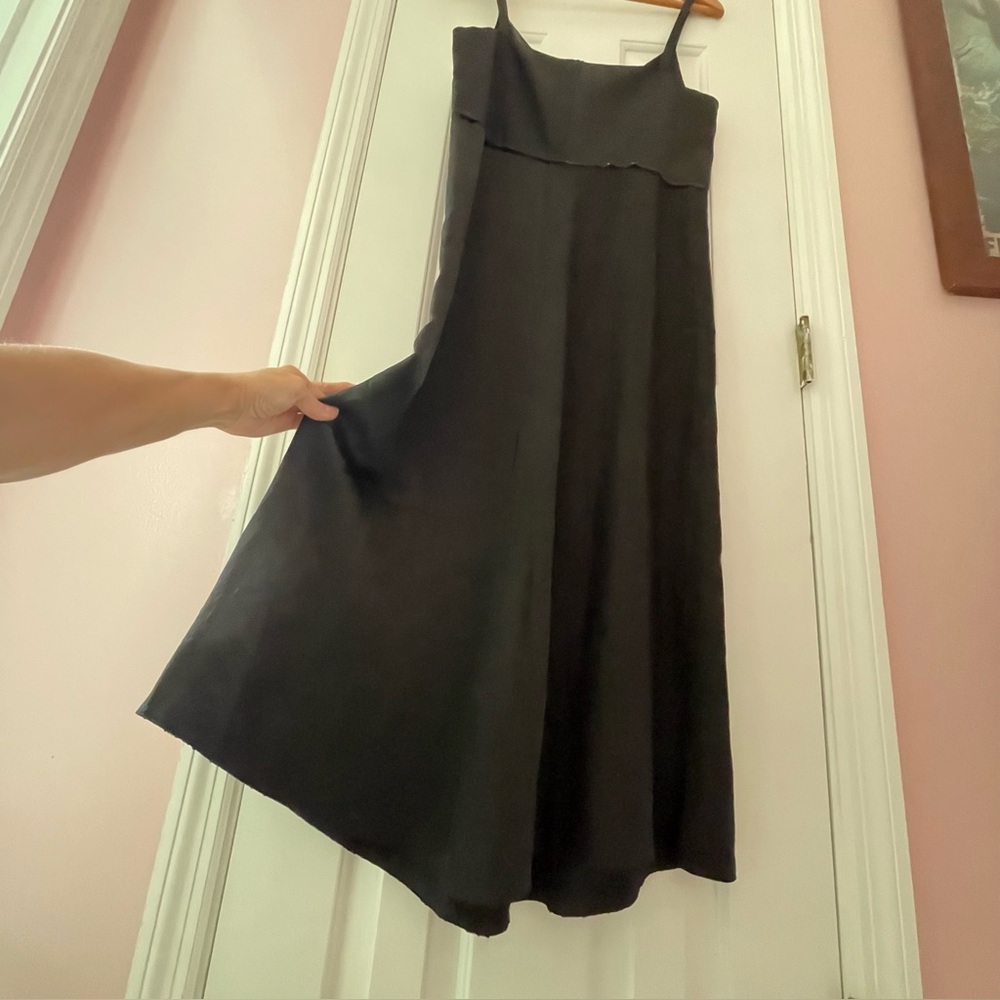 ZARA BLACK SATIN ACETATE MIDIDRESS - Picture 11 of 13